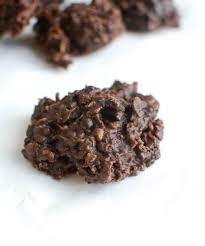 Chocolate Peanut Butter Coconut No Bake Cookies gambar png