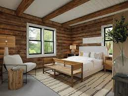log cabin modern interior