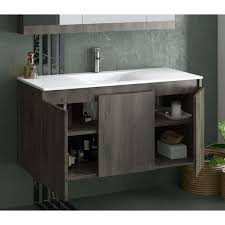 Ends in d vanity mirror combo modern bathroom toward a bathroom vanity. Belvedere Bath 36 In W X 18 In D X 20 In H Floating Wall Mount Bath Vanity In Walnut With Vanity Top In White With White Basin 850013141081 The Home Depot