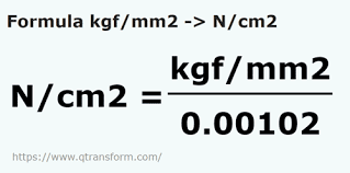 kgf mm2 to n cm2 convert kgf mm2