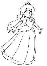 Print mario coloring pages for free and color our mario coloring! Princess Peach Dancing Coloring Page Free Printable Coloring Pages For Kids