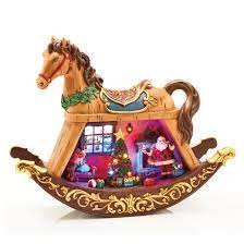 holiday living rocking horse with santa