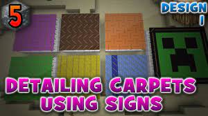 detailing carpets with signs design
