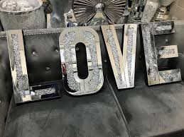 Crushed Diamond Wall Love Letters