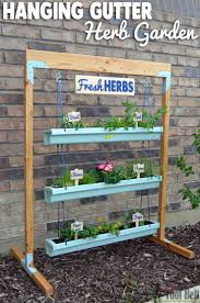 hanging gutter planter and stand her