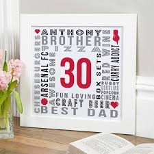 30th birthday gifts for him