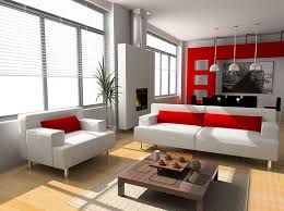 Red Living Room Decor Contemporary