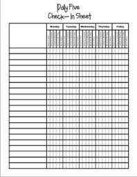 Daily 5 Check In Sheet Instead Of The Paper Chart Use The