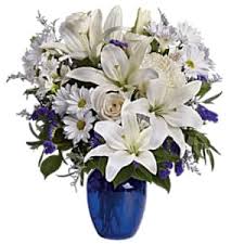 beautiful in blue flowers the