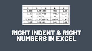 right indent align numbers in excel