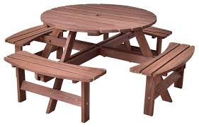 Costway Patio 8 Seat Wood Picnictable