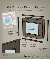 diy burlap photo frame build basic