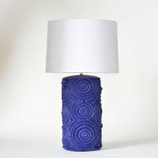 Christopher Maschinot Deep Blue Ceramic Lamp Studio Tashtego
