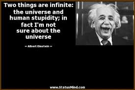 The difference between stupidity and genius is that genius has its limits. Famous Einstein Quotes Stupidity Quotesgram
