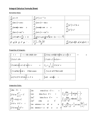 Algebra 1 comprehensive formula and cheat sheet (part 1)•2 pages•loaded with color!!!also available for geometry, algebra 2, precal, calculus!www.cutecalculus.com. Integral Calculus Formula Sheet Printable Pdf Download