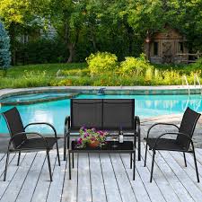 Patio Furniture Set With Glass Top