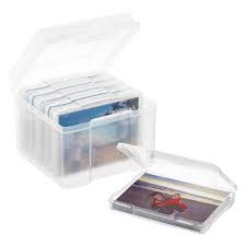 We stock four styles of archival photo storage boxes. Photo Storage Box 6 Case 5 X 7 Photo Storage Box The Container Store