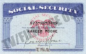 social security card 2000 hand prop