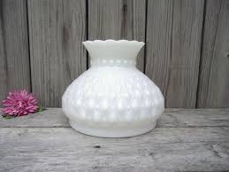 Milk Glass Lamp Shade Fenton Quilted