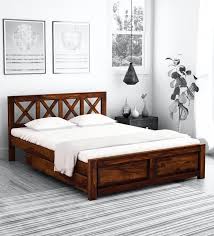 kryss solid wood queen size bed
