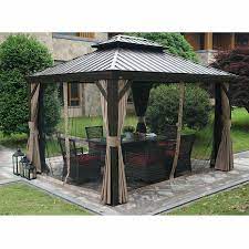 They can range from overall size and. Bay Isle Home Dahlin Hardtop 12 Ft W X 10 Ft D Aluminum Patio Gazebo Reviews Wayfair