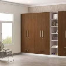 wooden brown modular bedroom wardrobe