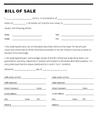 Printable Bill Of Sale Car Florida Download Them Or Print