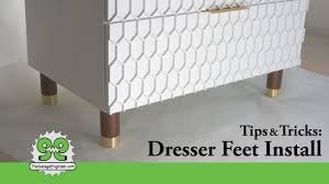 dresser feet install mid century modern