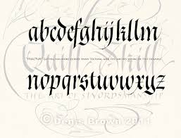 gothic calligraphy alphabet in fraktur