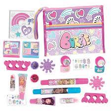 barbie deluxe makeup set 20 piece play make up set for kids includes nail polish and hair chalk kids toys for ages 5 up gifts and presents