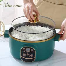 Nồi Lẩu Điện Đa Năng Chống Dính Electric cooker pot, Nồi Lẩu Gia Đình  Shanban 24cm Kèm Hấp Inox Cao Cấp - Nồi áp suất