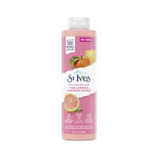 st ives exfoliating body wash pink