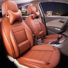 Brown Leather Car Seat Cover