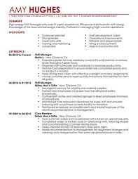 Best Restaurant Shift Manager Resume Example From
