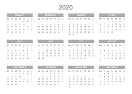 Yearly Calendar With Notes 2020 In Word Magic Calendar