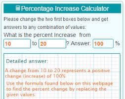 what is the percent change from 10 to 20