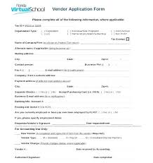 Vendor Application Template Free Word Documents Download