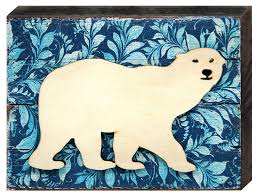 polar bear vintage block contemporary