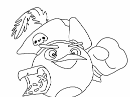 Epic Angry Birds - Bomb Bird Pirate Coloring Page - Get Coloring Pages