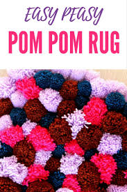 diy pom pom rug super easy to make with