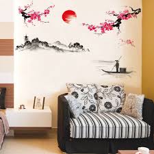 Plum Cherry Blossom Wall Stickers