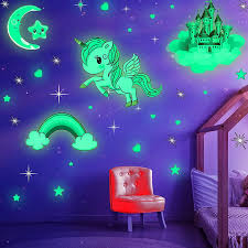 glowing unicorn sets with castle moon