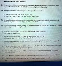 Solved Homework 4 Acid Base Chemistry