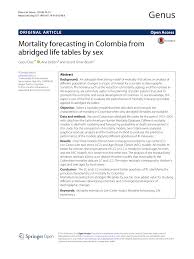 pdf mortality forecasting in colombia