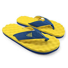Pr Soles Recovery Flip Flops Sandals For Men And Women Great For Athletes Yellow Blue Xxl M 12 13