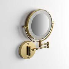 cosmetic mirror brushed gold