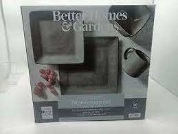 Gray Square Stoneware Dinnerware Set