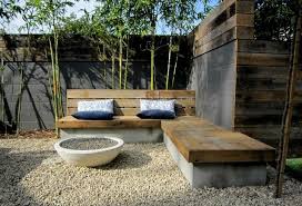 Concrete Garden Bench Backyard