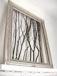 diy framed tree branch wall art diy