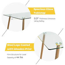 Modern Glass Rectangular Dining Table